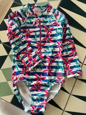 Agatha Ruiz De La Prada Pink & Blue Floral One-Piece Swim Suit